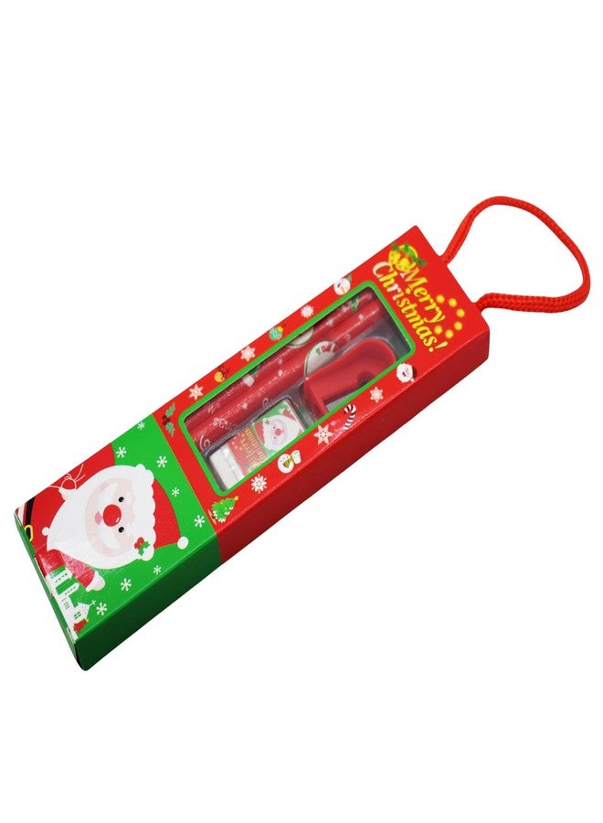 Asera مجموعة هدايا قرطاسية عيد الميلاد من أسيرا بتصميم سانتا كلوز، مناسبة لحفلات أعياد ميلاد الأطفال (مجموعة من 9 قطع) - Image 3